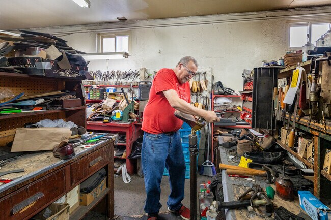 St. Albans Shoe Repair keeps shoes in shape near Jefferson.