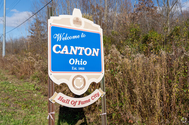 Canton welcomes you to their city, home of the Pro-Football Hall of Fame.
