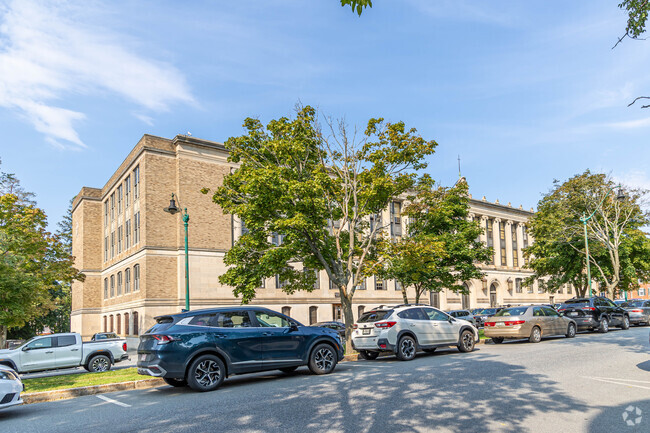John Bapst Memorial High School offers street parking only.