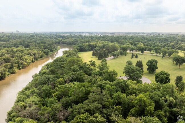 The Red River complimenting the existing landscape and the Clara Barton neighborhood.