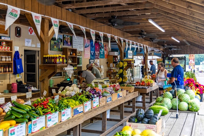Grab some fresh produce on your way home from Bertuzzi's Market in Mizpah.