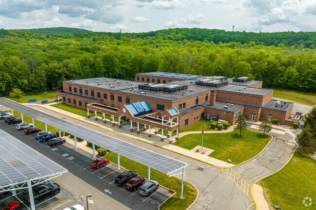 Aerial view of Byram Lakes Elementary School.
