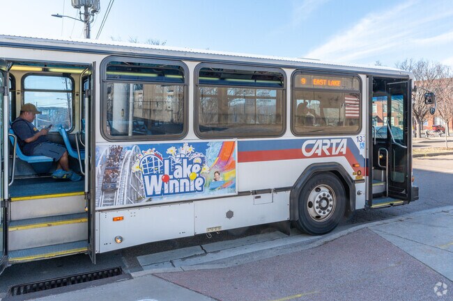 Southside has a plethora of bus stops for locals to commute at.