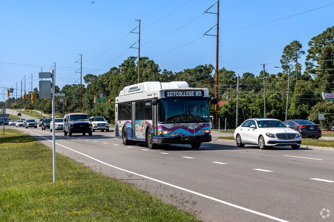 Arrondale residents have easy access to the WAVE Bus system along Carolina Beach Road.