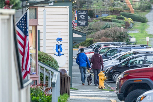 Stroll through downtown Coupeville and admire historic buildings while walking the dog.