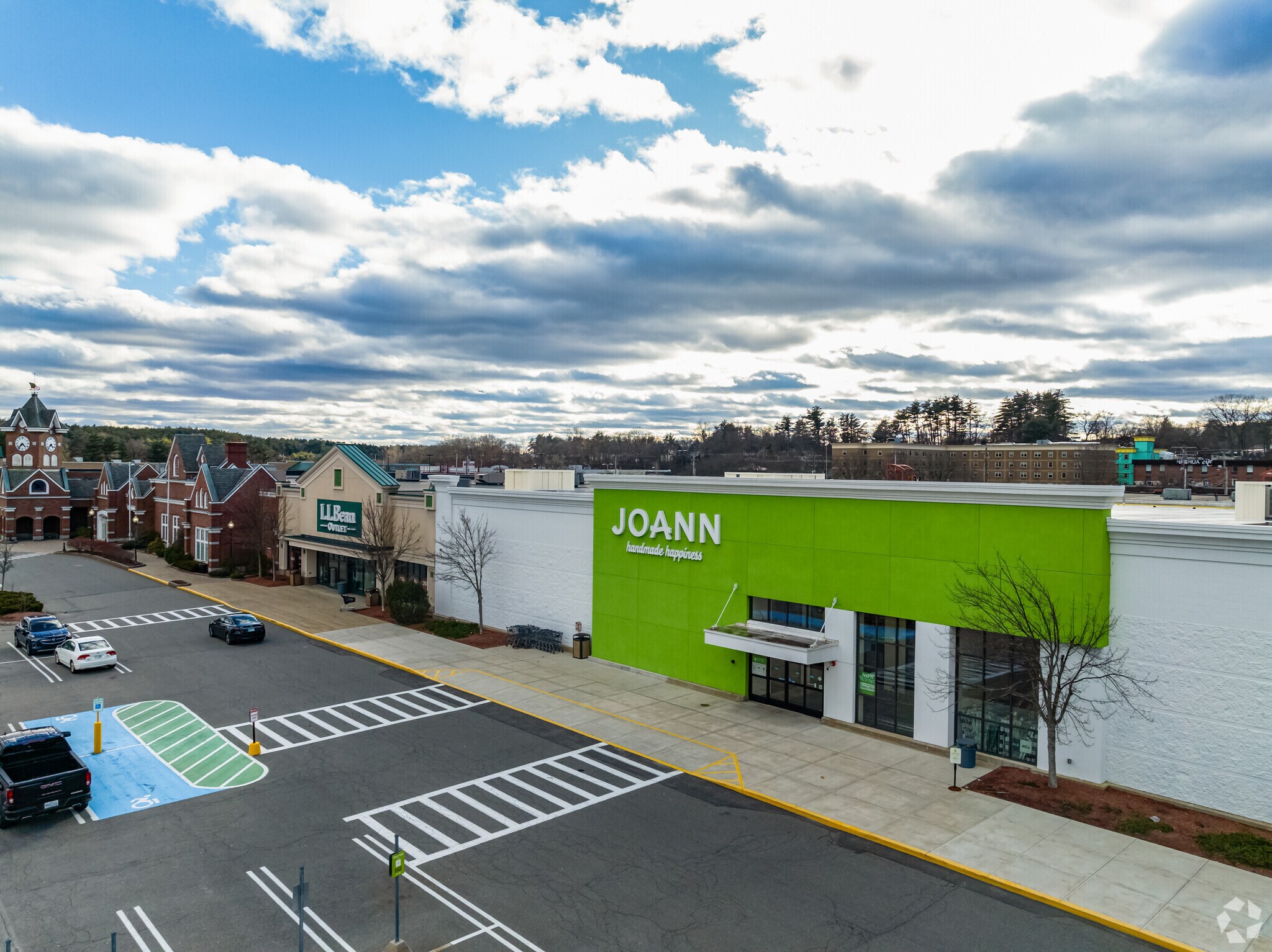 You can retail outlets such as JoAnn Fabrics and LL Bean at Nashua Shopping Plaza in Mine Falls.