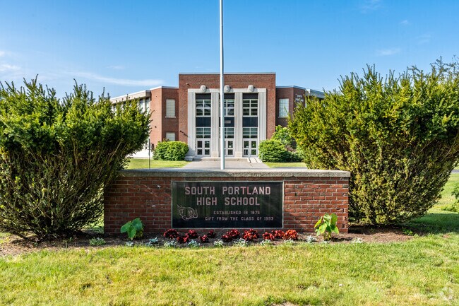 South Portland High School is located on the corner of Highland Ave and Mountain View Road.