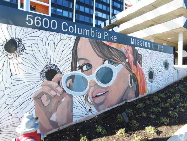 A creative mural makes locating Mission Lofts a breeze.