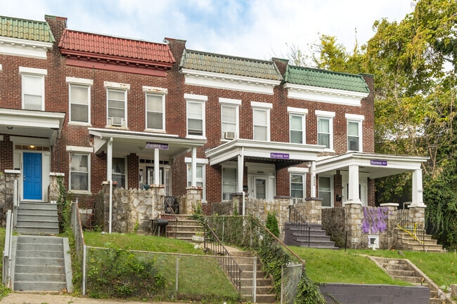 Many homes in Greenspring feature faux mansard roofs.