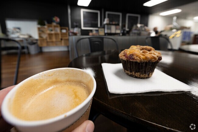 Coffee and pastry desserts can be had at Leonard's Coffee Roasting Company in Johnstown, OH.