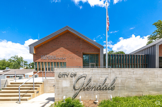 Glendale's fire station sits next to Glendale City Hall.