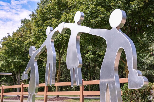 Beautiful statues in  Cranberry Township Community Park.