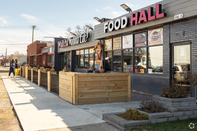 Whatcha Wanna Eat Food Hall is a popular food hall located just outside Schulze.