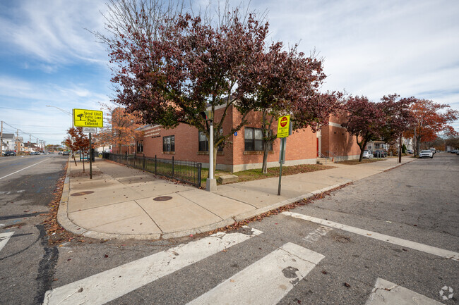 A corner view of Reservoir Ave. Elementary School in Providence.