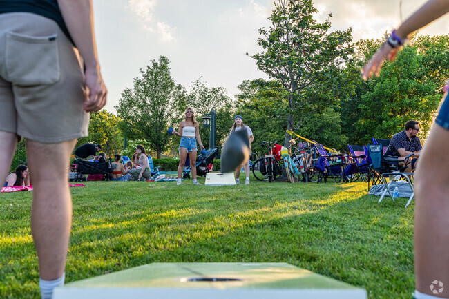 Visitors enjoy many games at the Independence Day Celebration in North Westmont.
