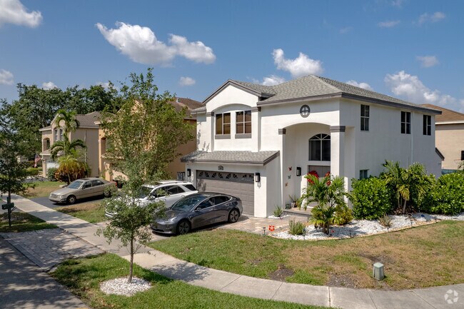 Modern two-story homes are sprinkled throughout the Buttonwood Hammocks neighborhood.