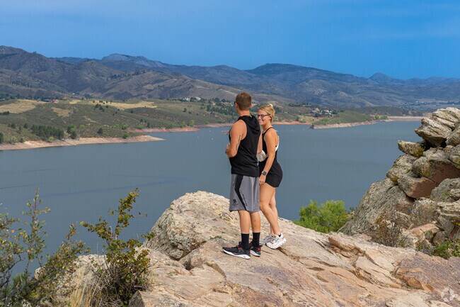 A Rogers Park couple spend their afternoon hiking the trails along Horsetooth Reservoir.