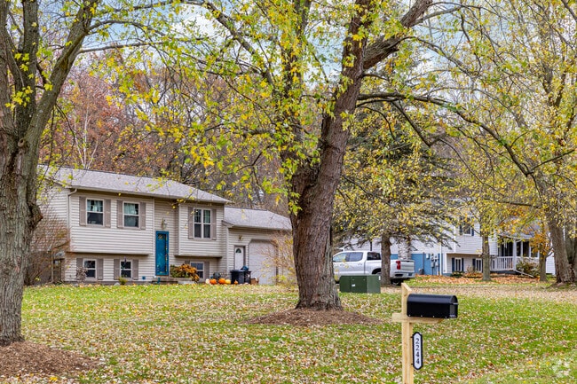 Oregon Township features many secluded split-level homes among trees, lakes, and fields.