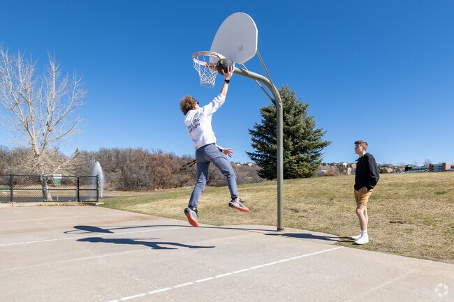 Have fun playing basketball with your friends at Mary Kyler Park.