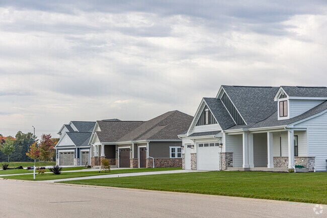 A stunning row of homes in the Village of Somers.