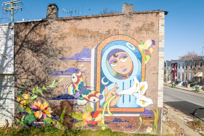 Mount Clare features many beautiful murals through out the neighborhood.