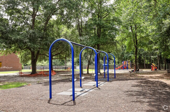 Playground swings at Mamie Whitesides Elementary School in Mount Pleasant, S.C.