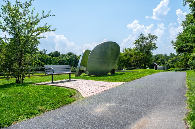 There is a unique statue on BWI Bike Trail in Ferndale.