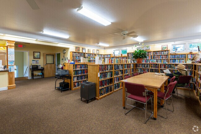 Dailey Memorial Library in Derby Center offers books, programs, and a quiet space for the community.