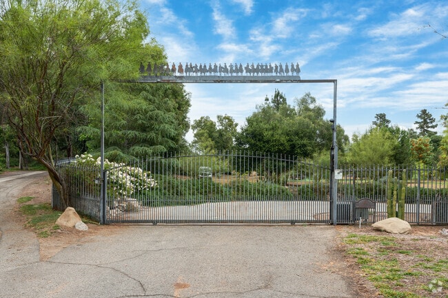 The entry gate of the historic Iverson Location Movie Ranch in Chatsworth.