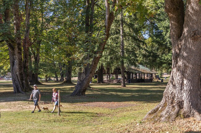 Residents can walk their dogs in Riverside Park.