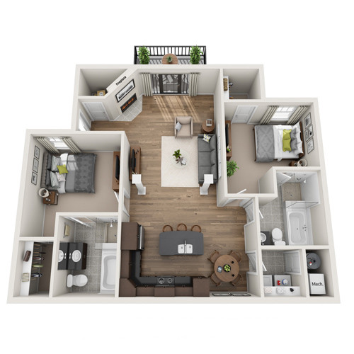 2 Bedroom 2 Bath