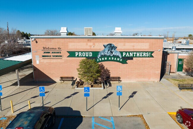 John Adams Middle School is the home of the Panthers.