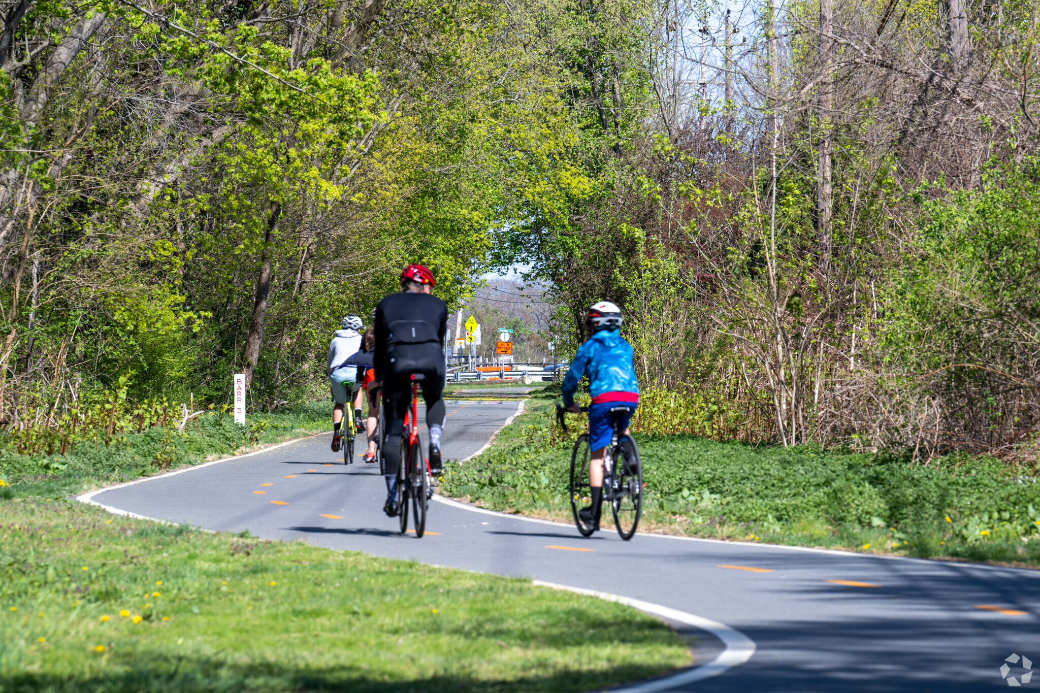 The East Bay Bike Path runs through the Hampden Meadows Neighborhood, and is family fun and exercise.