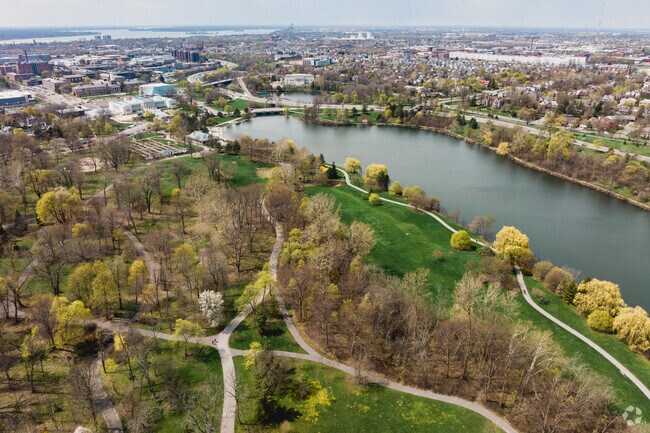 A lot of homes in Elmwood Bidwell are situated around Delaware Park.