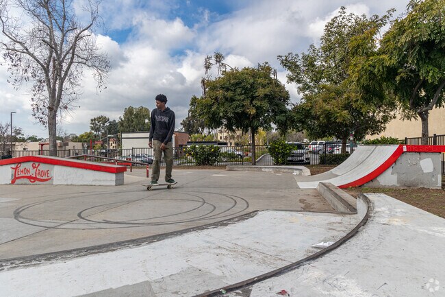Lemon Grove Skate Park is of modest size but attracts major talent.
