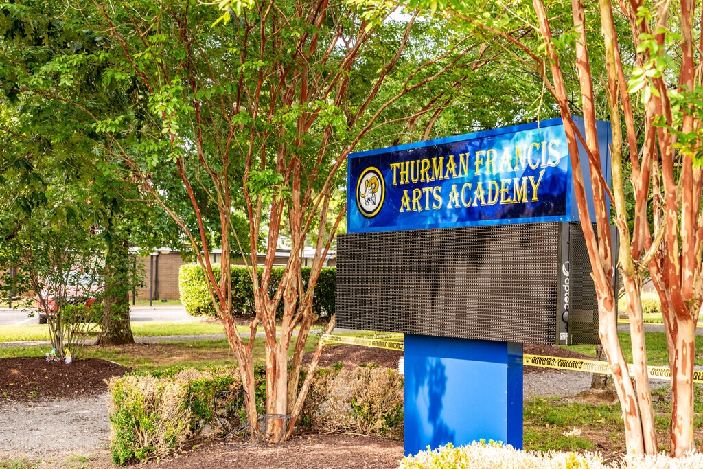 Thurman Francis Arts Academy sign