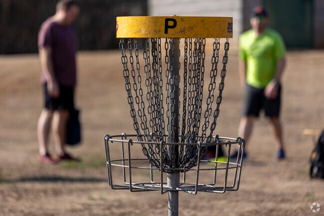 The disc golf course is one of the most popular attractions at the Indian Creek Greenway.