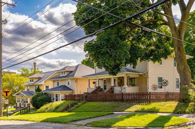 Homes in the Health District often feature sizable front porches.