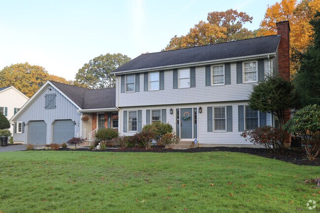 Colonial homes are found in Aldenville along Bridal Path.