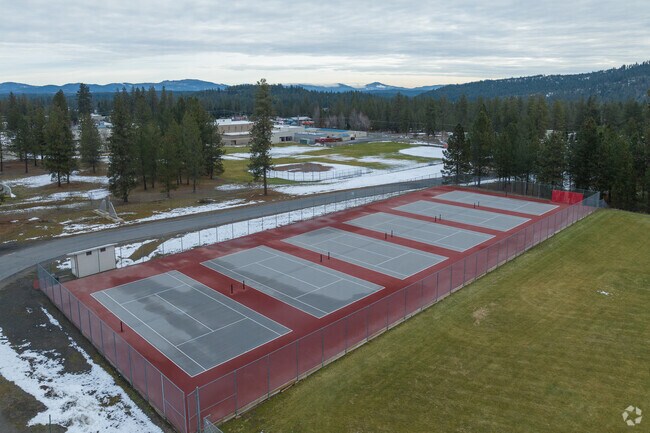 Riverside Middle School has several tennis courts for its students.