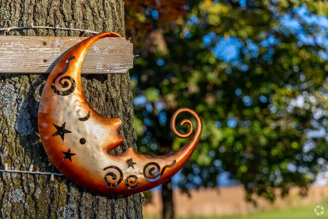 Locals keep decor around reminding visitors of the area's namesake, Halfmoon.