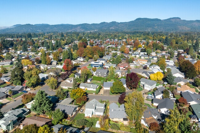 Homes line the streets of Thurston, a suburban area in Springfield.