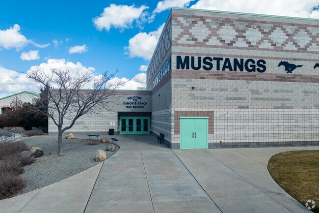 The entrance to the offices at Damonte Ranch Highschool.