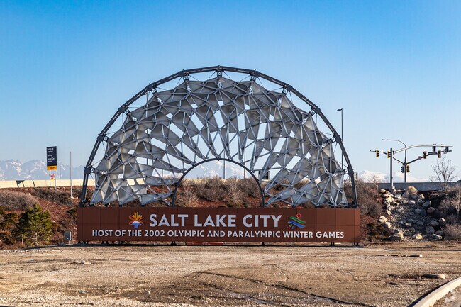 Poplar Grove has a sculpture to remember the Olympic Games in Salt Lake City.