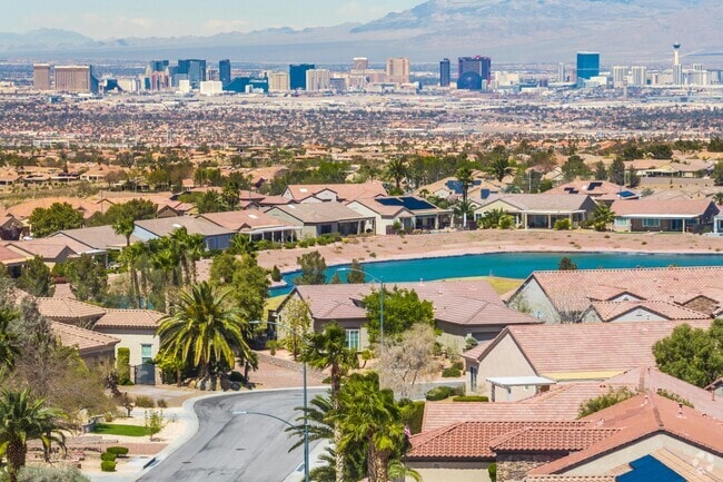 Million-dollar homes provide panoramic views of the Las Vegas Valley in Anthem Highlands.