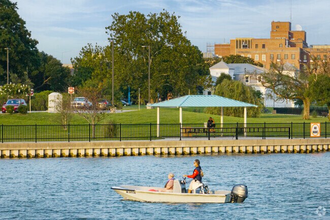 Many Newtown residents can be spotted fishing in the harbor toward the end of the day.