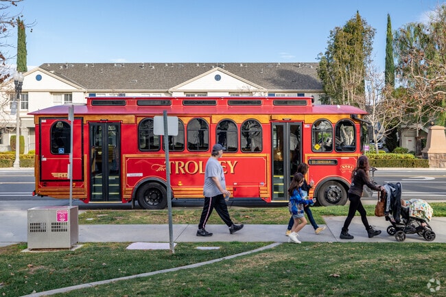 Catch a trolley in Harveston to the Promenade Temecula.