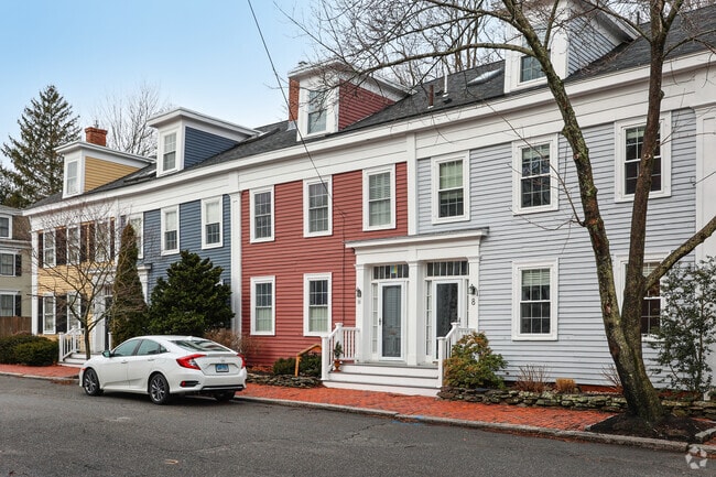 Colorful Federal-style homes brighten the streets of the South End.