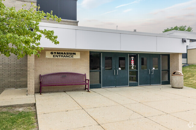 Main entrance to gymnasium at Glenside Middle School.