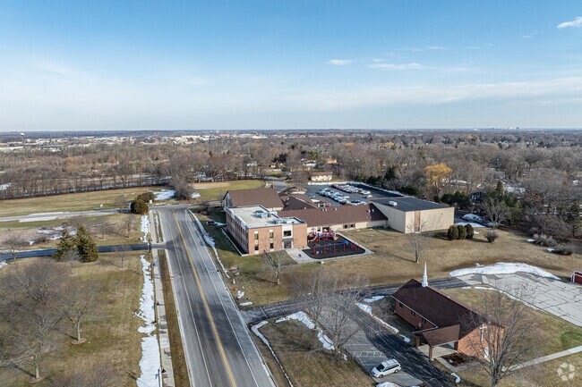 An aerial view of Star Of Bethlehem Lutheran School.